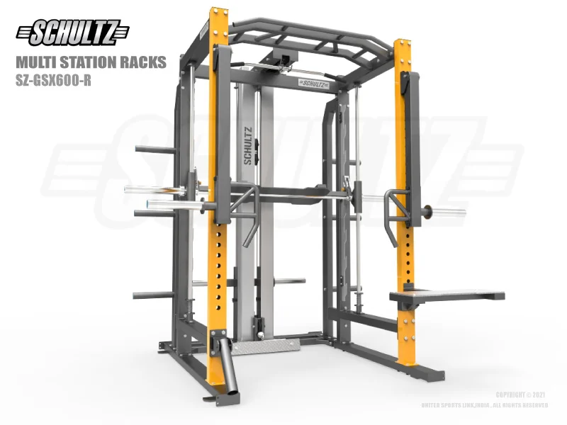 Power rack with lat pull down and legpress
